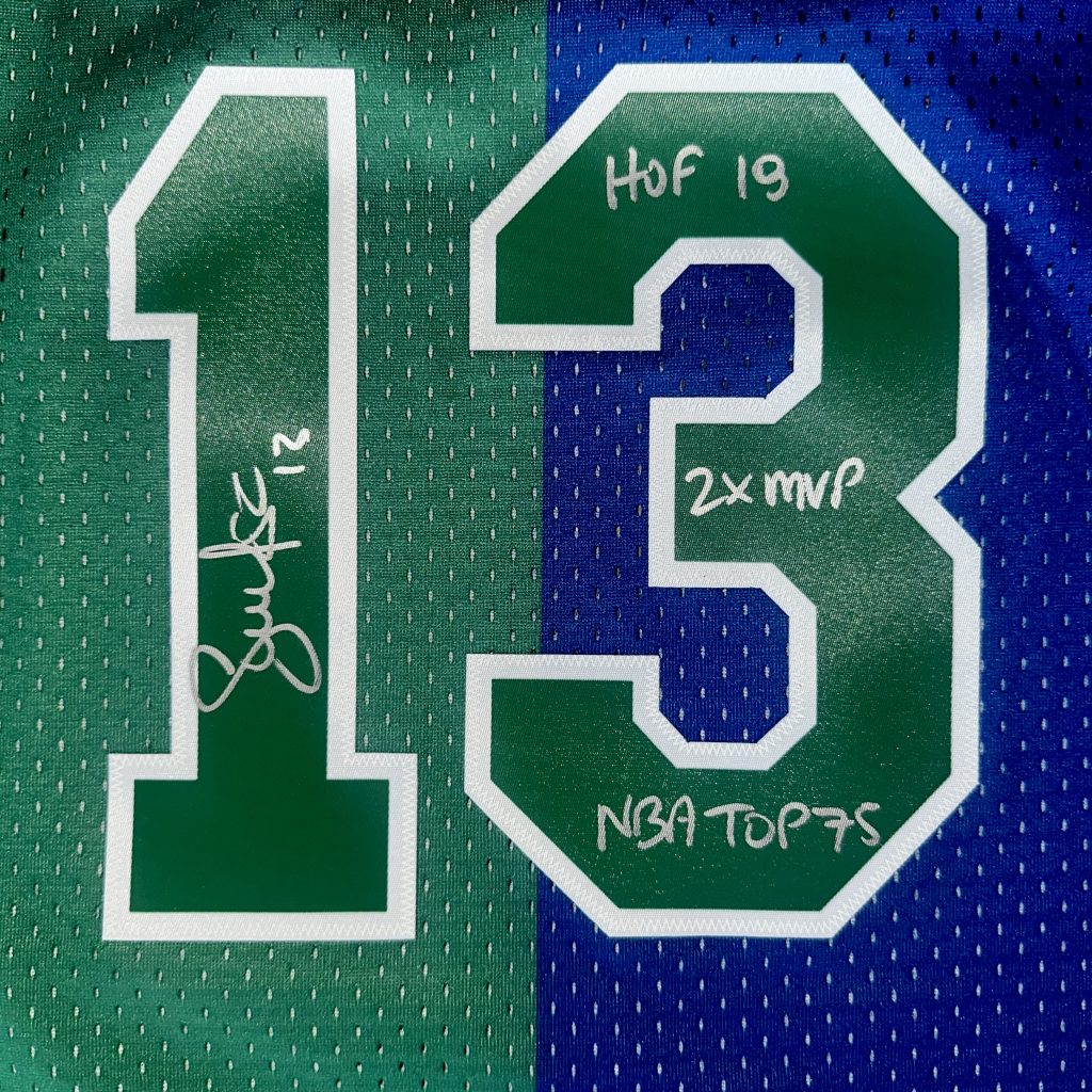 Autographed Steve Nash Dallas Mavericks #13 Hardwood Classics Split Swingman Jersey image 3