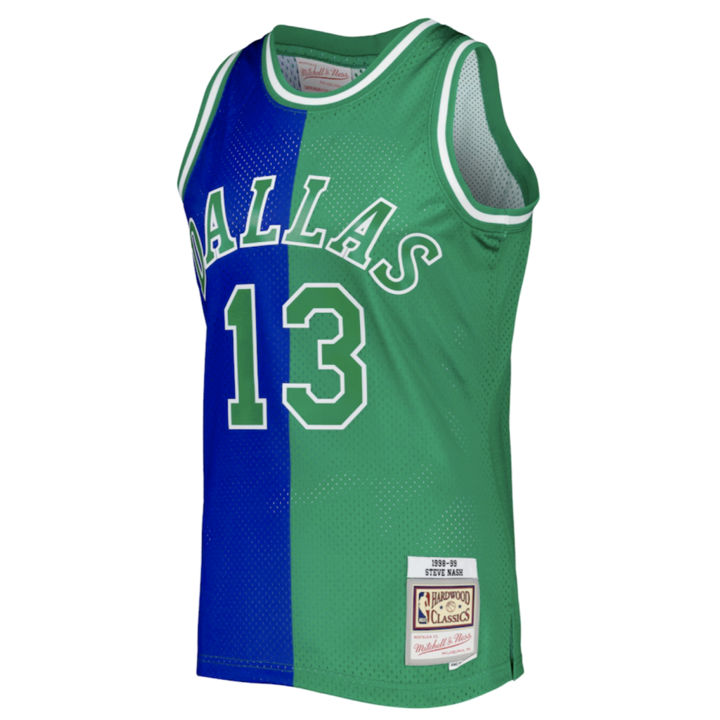 Autographed Steve Nash Dallas Mavericks #13 Hardwood Classics Split Swingman Jersey image 5