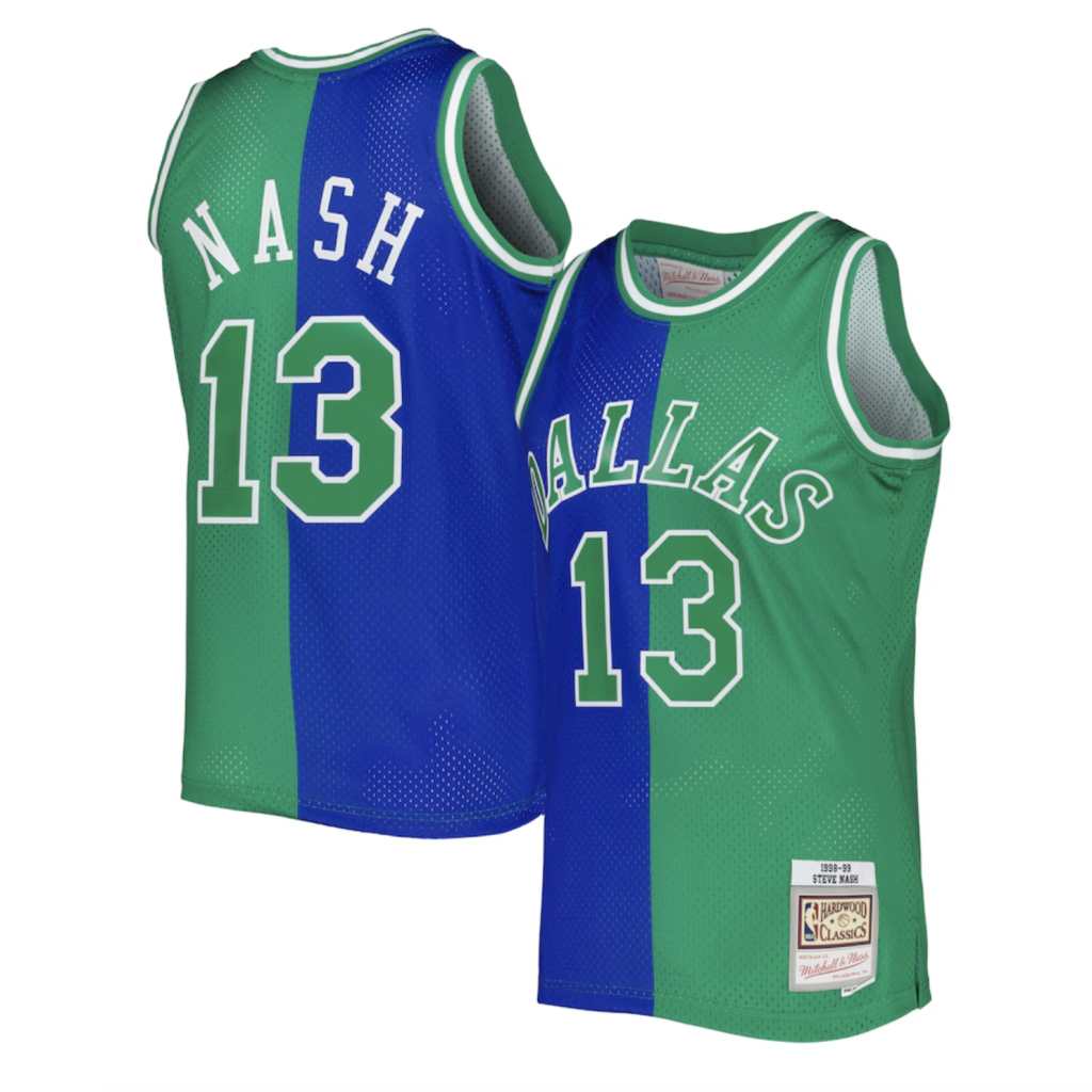 Autographed Steve Nash Dallas Mavericks #13 Hardwood Classics Split Swingman Jersey image 6