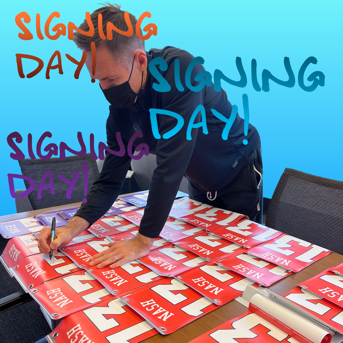 Autographed Steve Nash Mini Banner