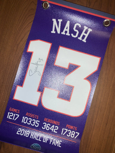 Autographed Steve Nash Mini Banner