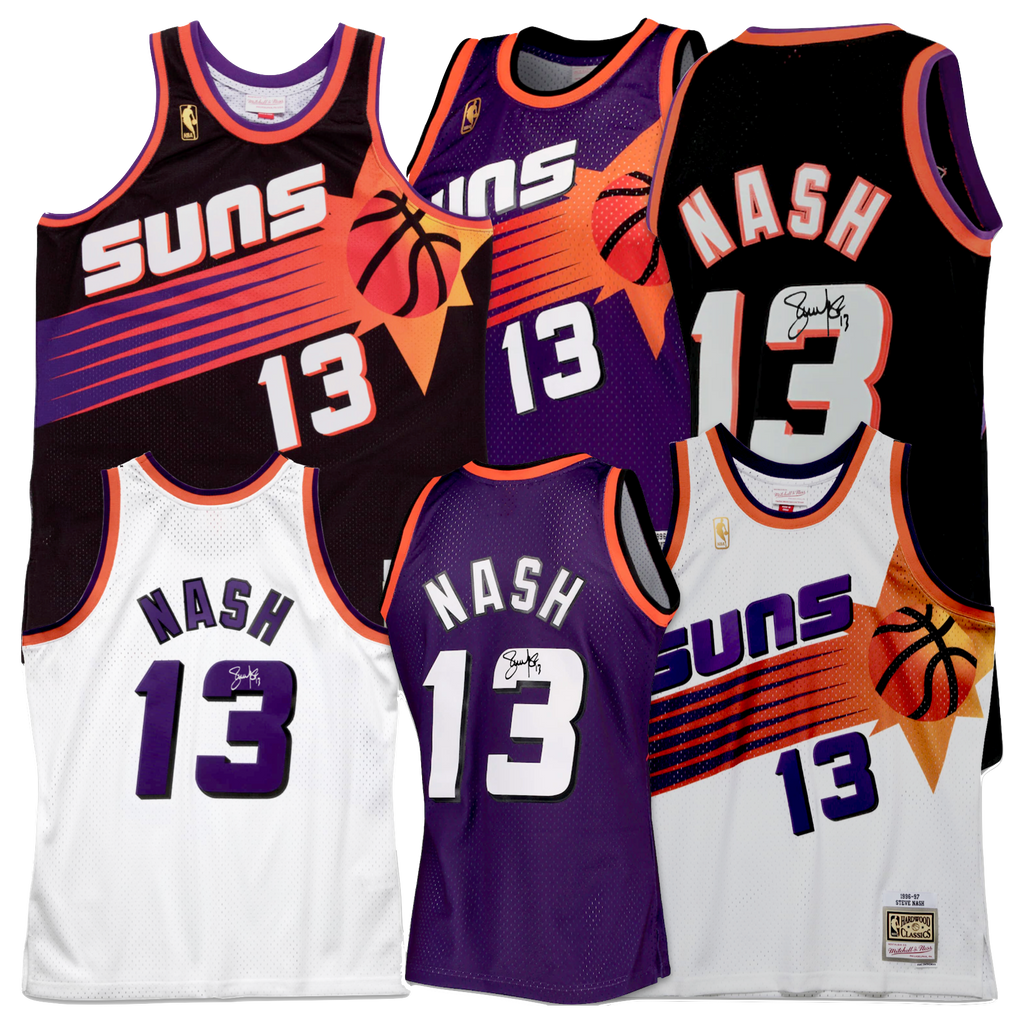 Autographed Steve Nash Retro Suns #13 Swingman Jersey