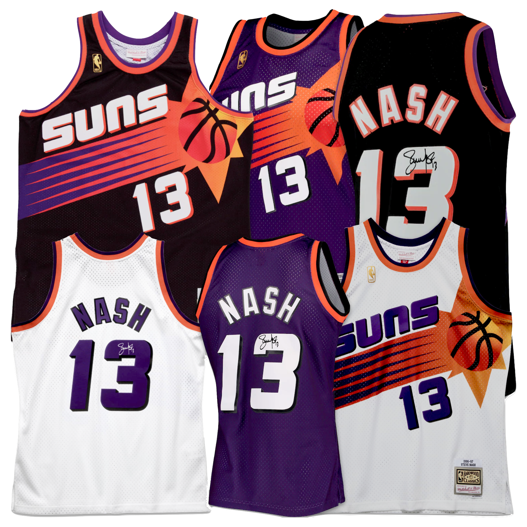Autographed Steve Nash Retro Suns #13 Swingman Jersey