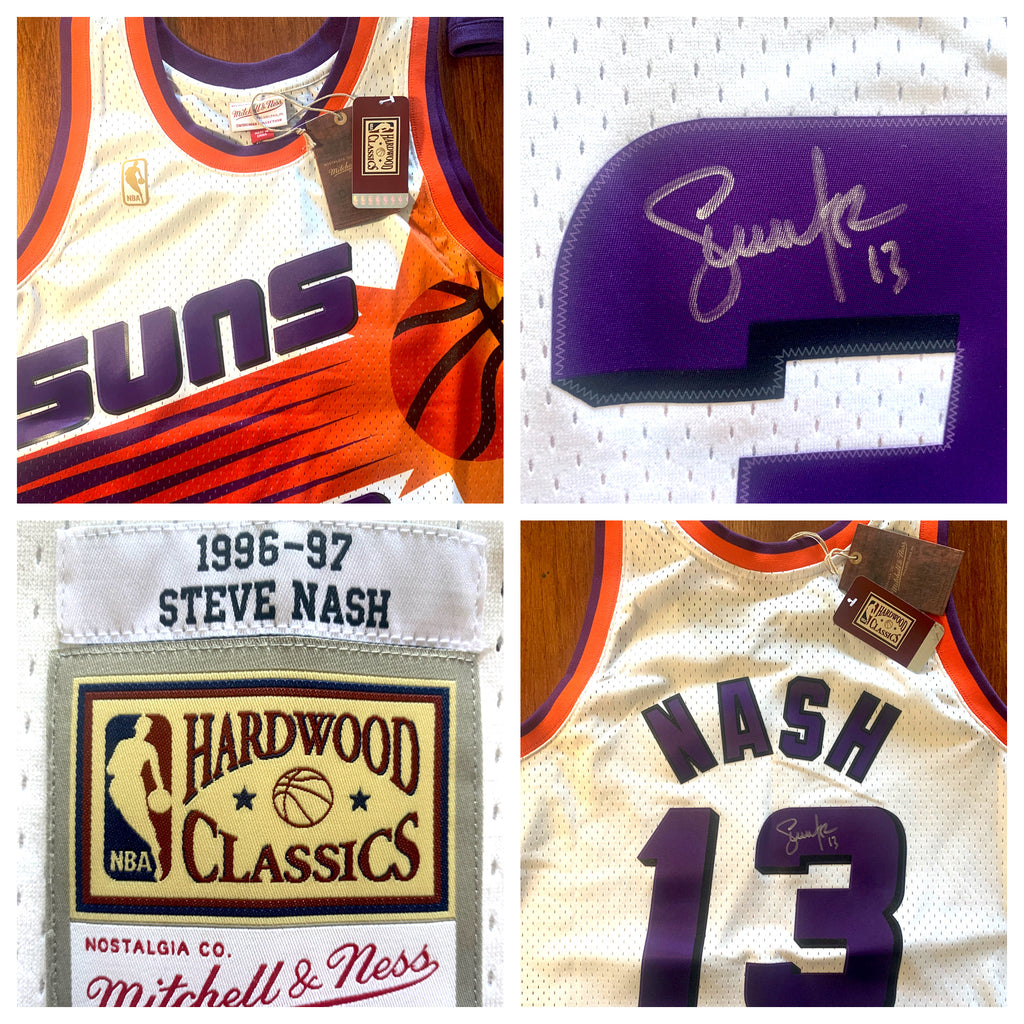 Autographed Steve Nash Retro Suns #13 Swingman Jersey